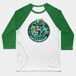 St Patrick's Day - Green Mermaid Baseball T-Shirt